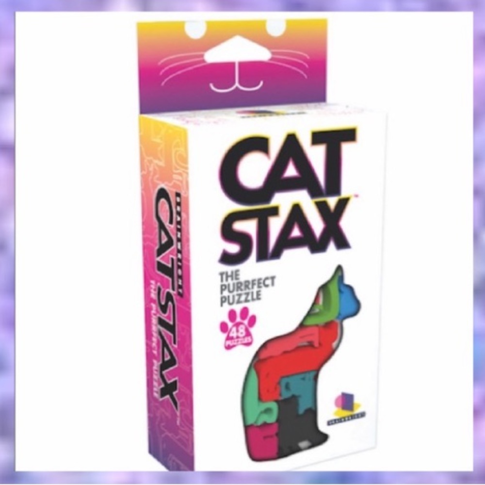 Cat Puzzle Games Cat Stax Brain Teaser Puzzles Collectors Unique Gifts Pink Blue